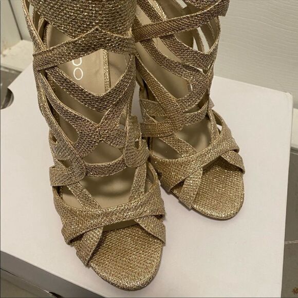 ✨HP✨Aldo Abavia Gold Glitter Sandals✨ - Picture 4 of 8